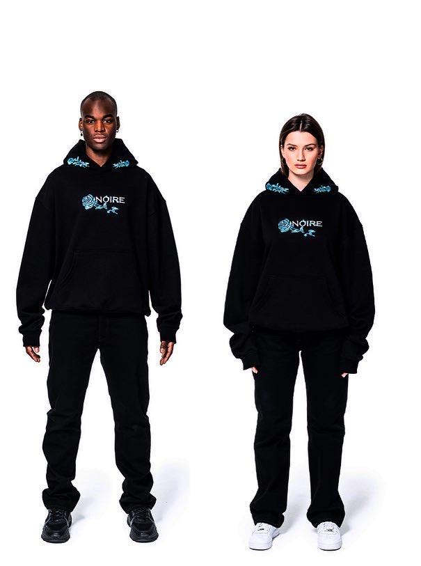 OVERLIED ROSE HOODIE BLACK