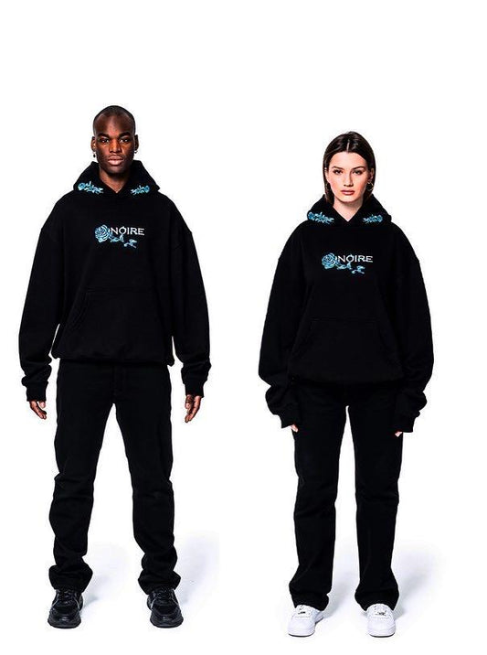 OVERLIED ROSE HOODIE BLACK