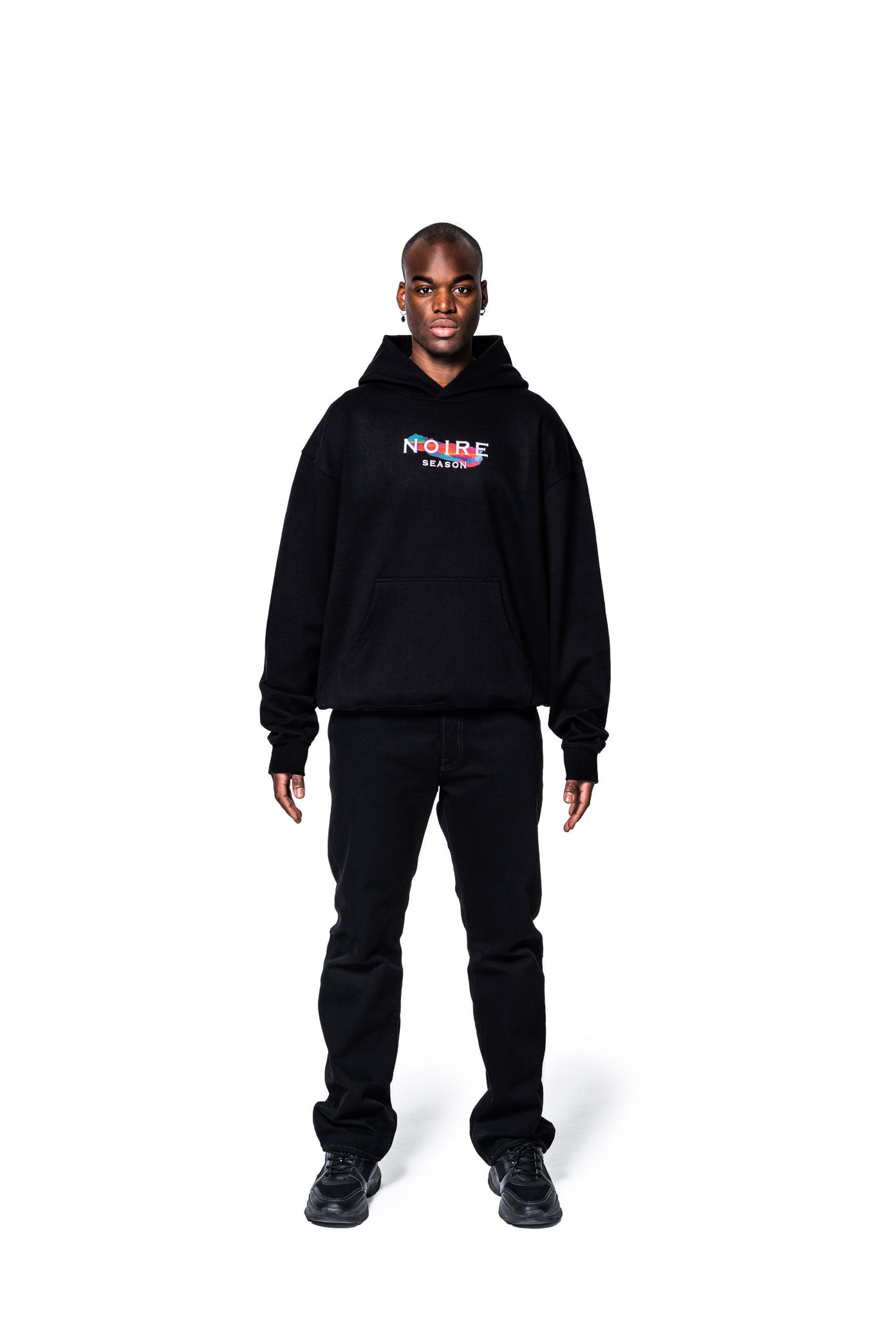 RETRO COLORWAYS HOODIE BLACK