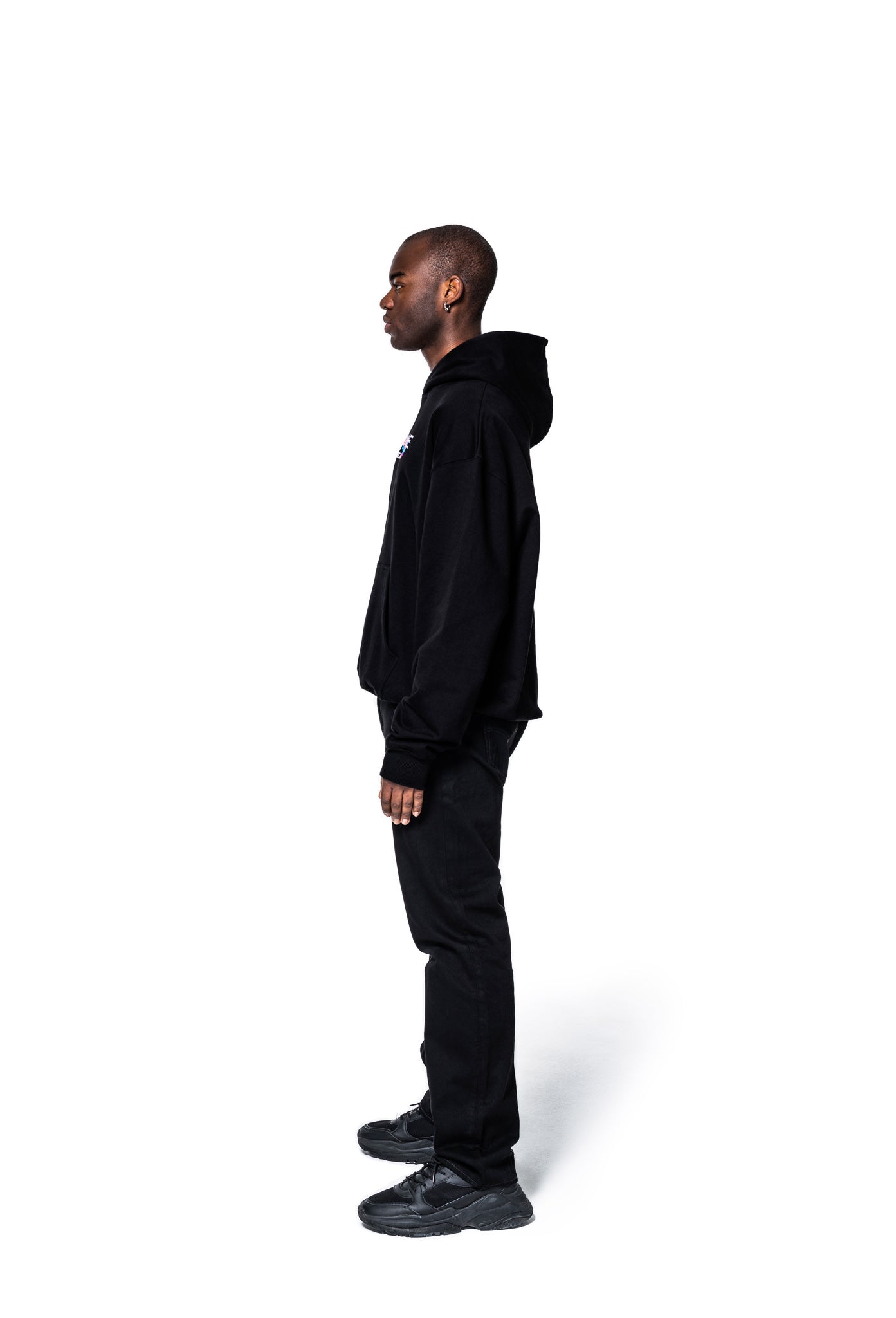 RETRO COLORWAYS HOODIE BLACK