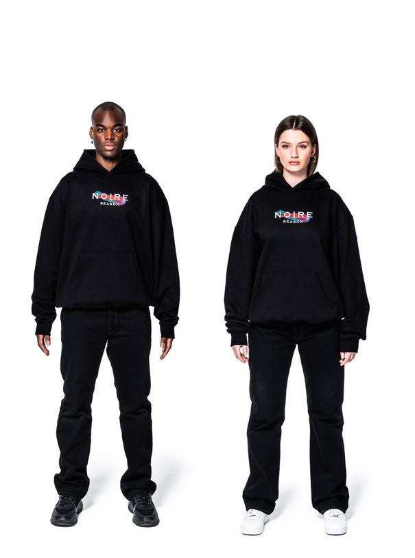RETRO COLORWAYS HOODIE BLACK