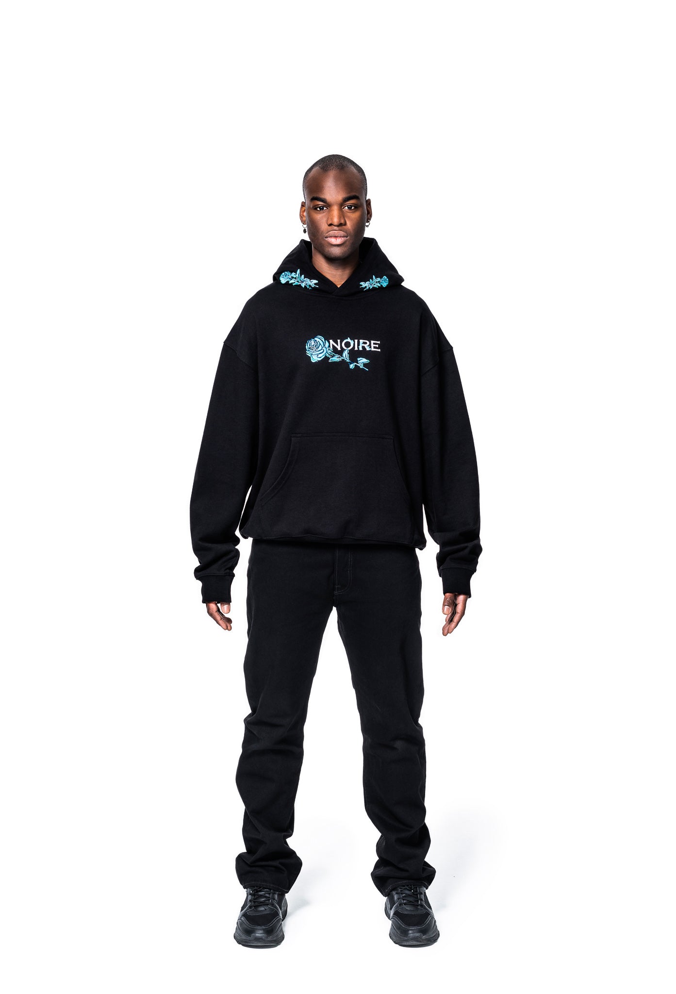 OVERLIED ROSE HOODIE BLACK