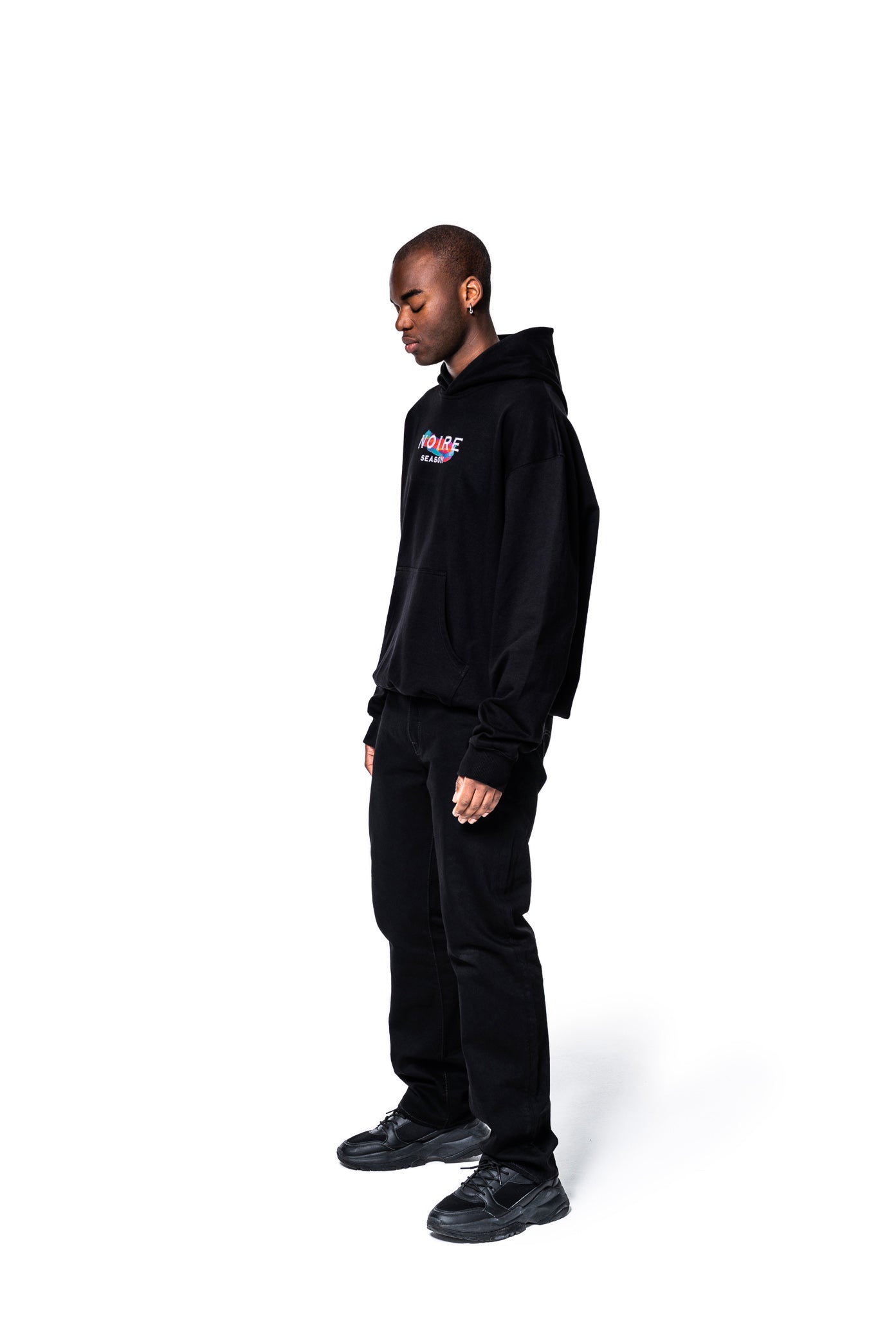 RETRO COLORWAYS HOODIE BLACK